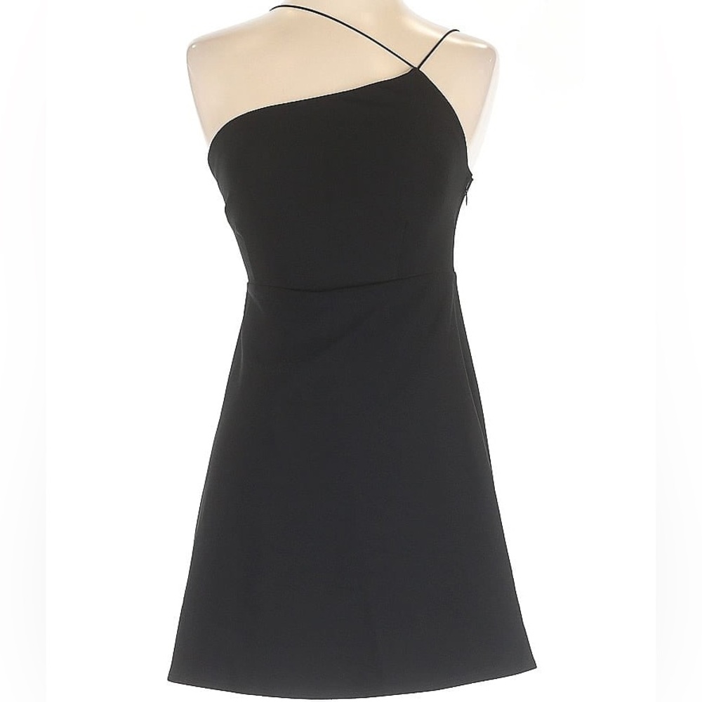 Abercrombie & Fitch Strappy One-Shoulder Skort Dress - Black